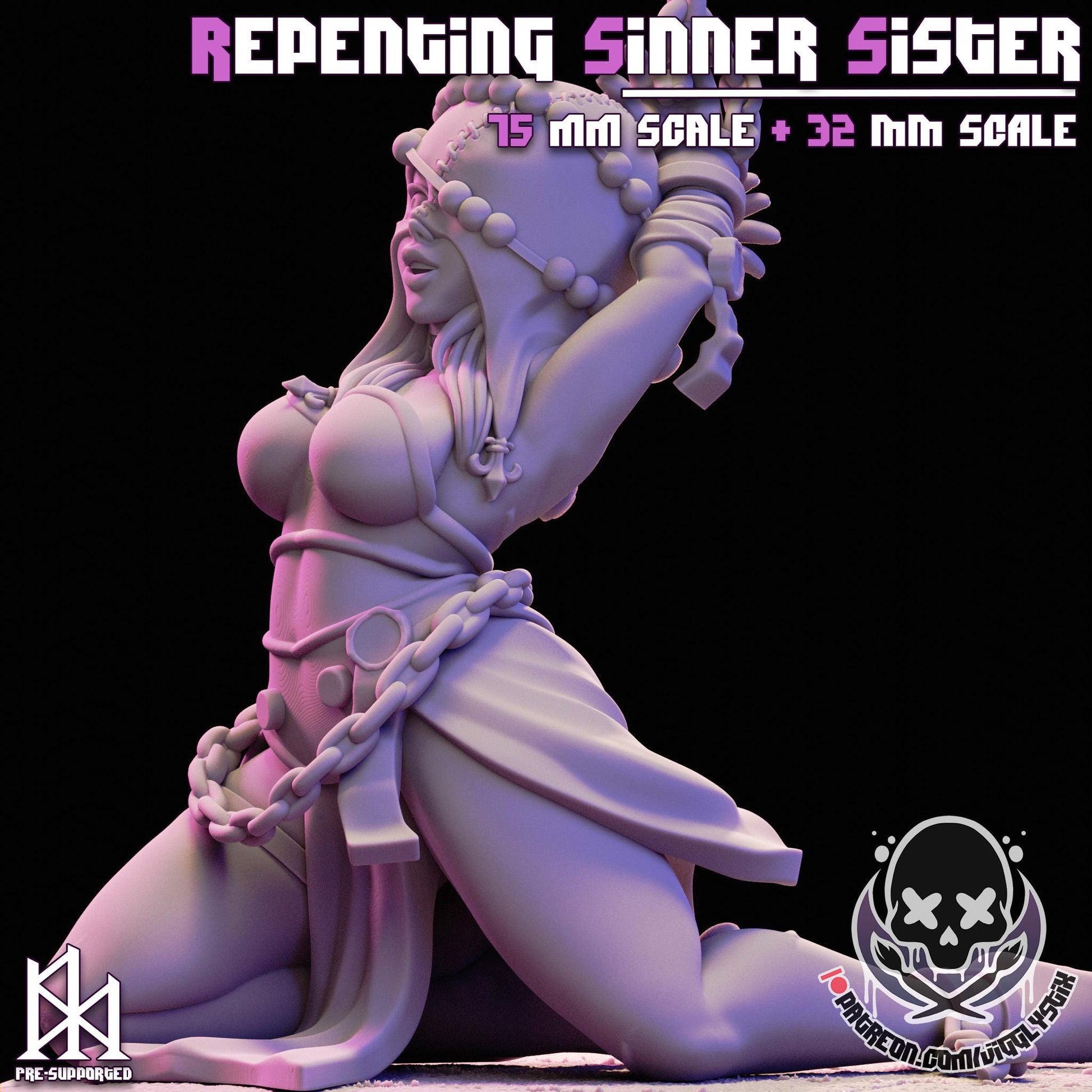 Repenting Sinner Sister | Miniature | Jigglystix