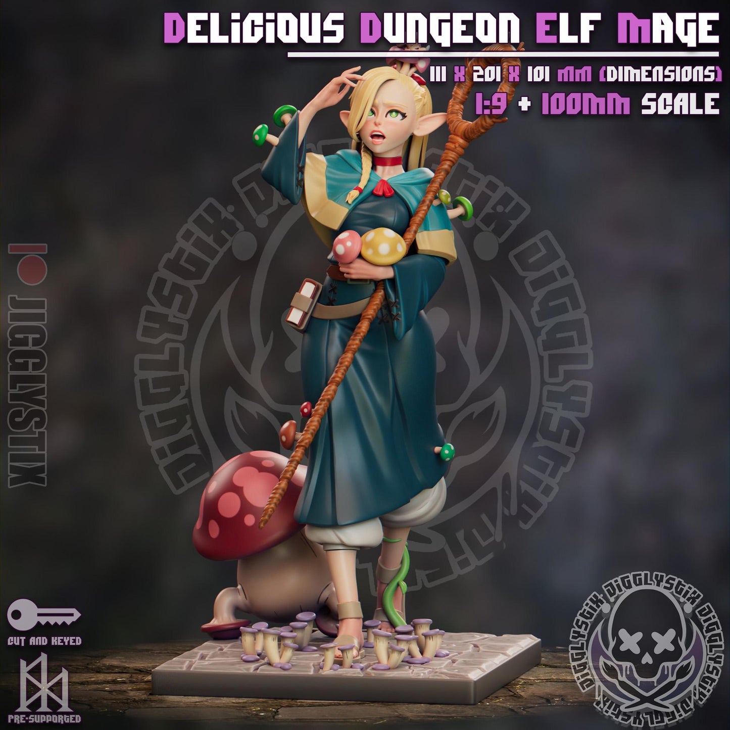 Dungeon Elf Mage Model Kit | Miniature | Jigglystix