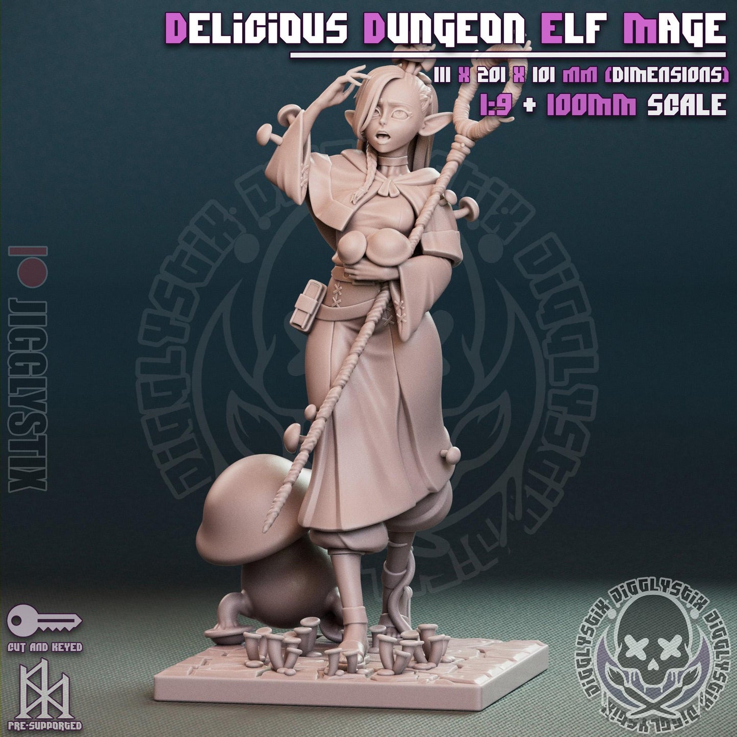 Dungeon Elf Mage Model Kit | Miniature | Jigglystix