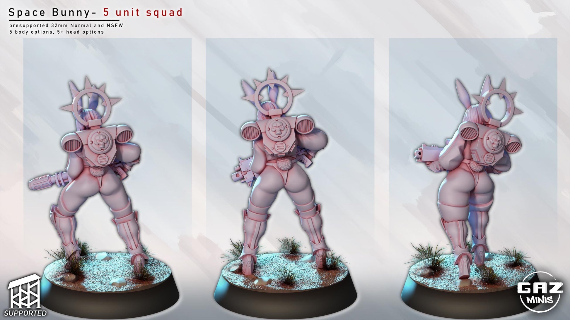 Space Bunny Squad | Pin Up Miniatures | Gaz Minis