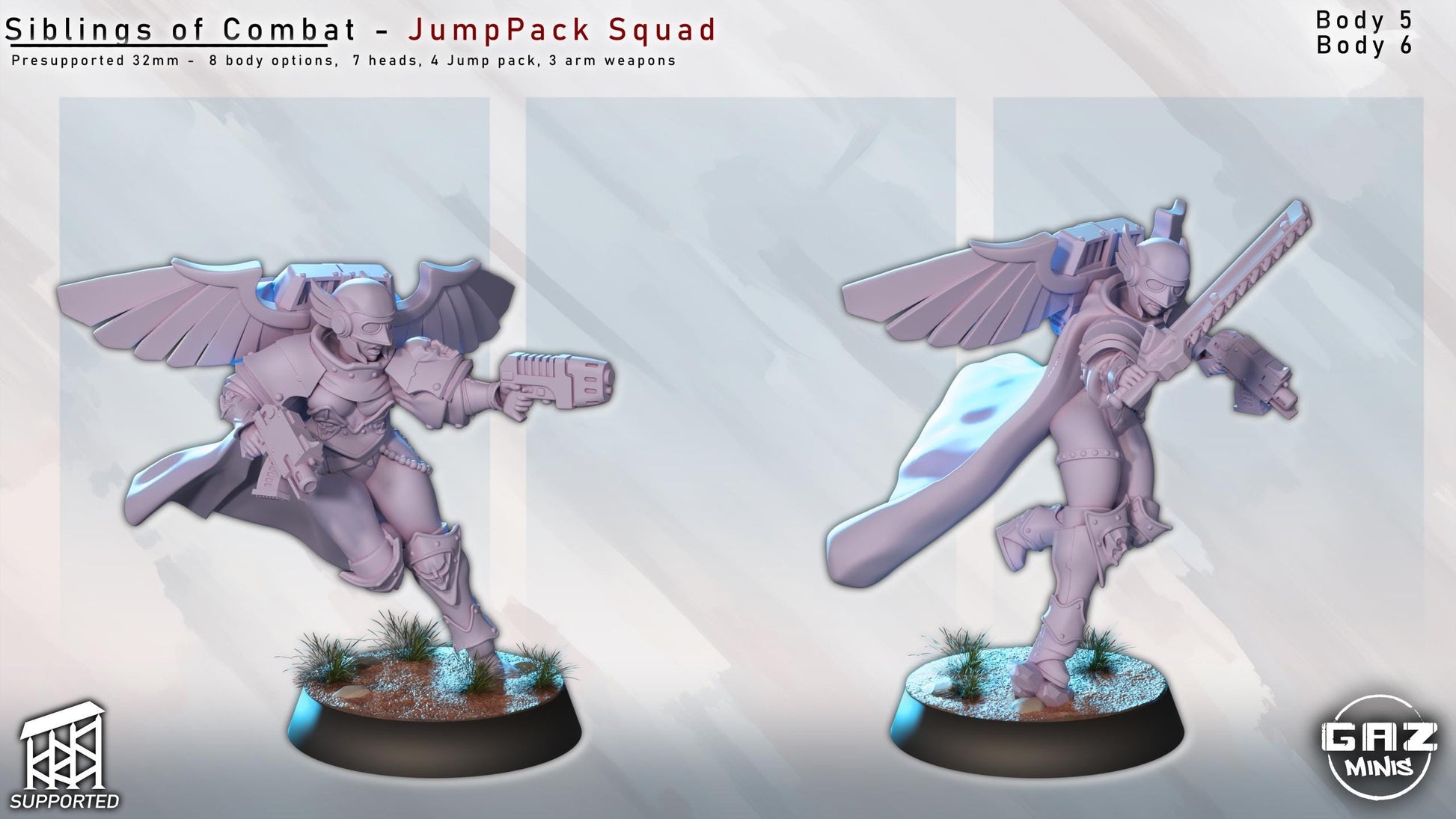 Siblings of Combat JumpPack Miniature Bundle | Gaz Minis