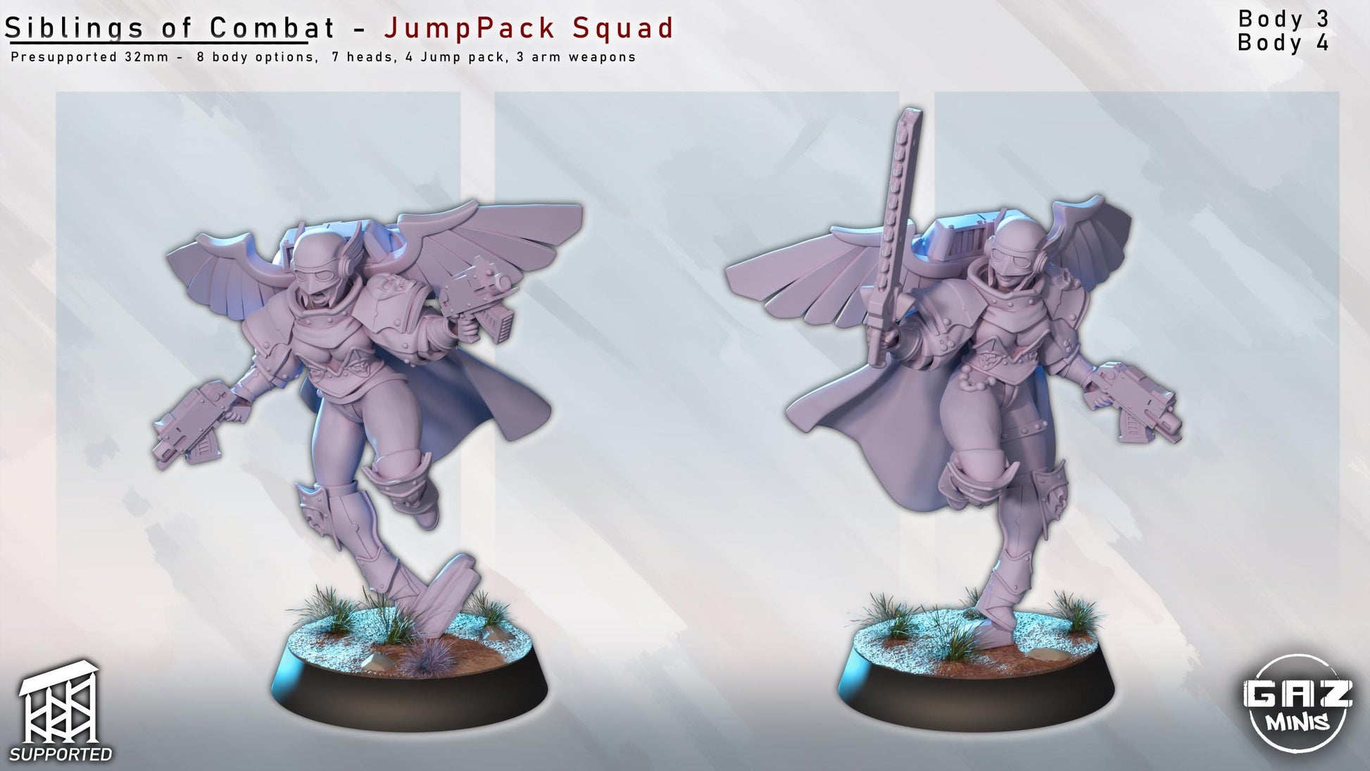 Siblings of Combat JumpPack Miniature Bundle | Gaz Minis