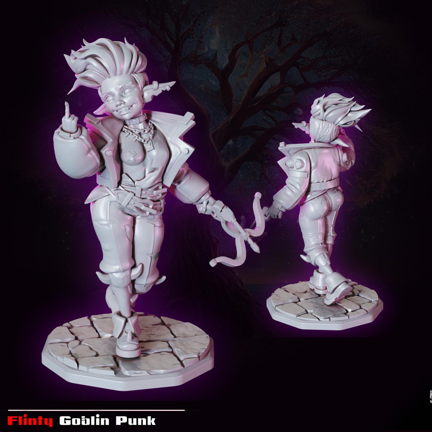 Flinty, Punk Goblin Miniature | Gaz Minis