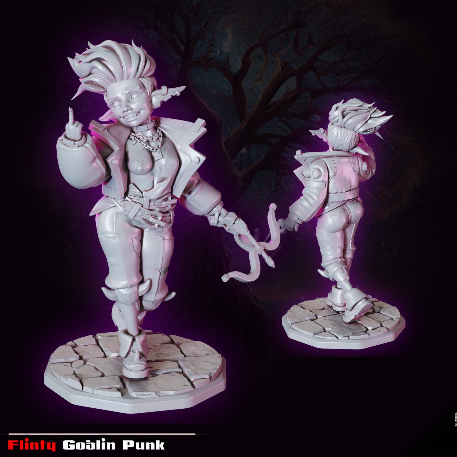 Flinty, Punk Goblin Miniature | Gaz Minis