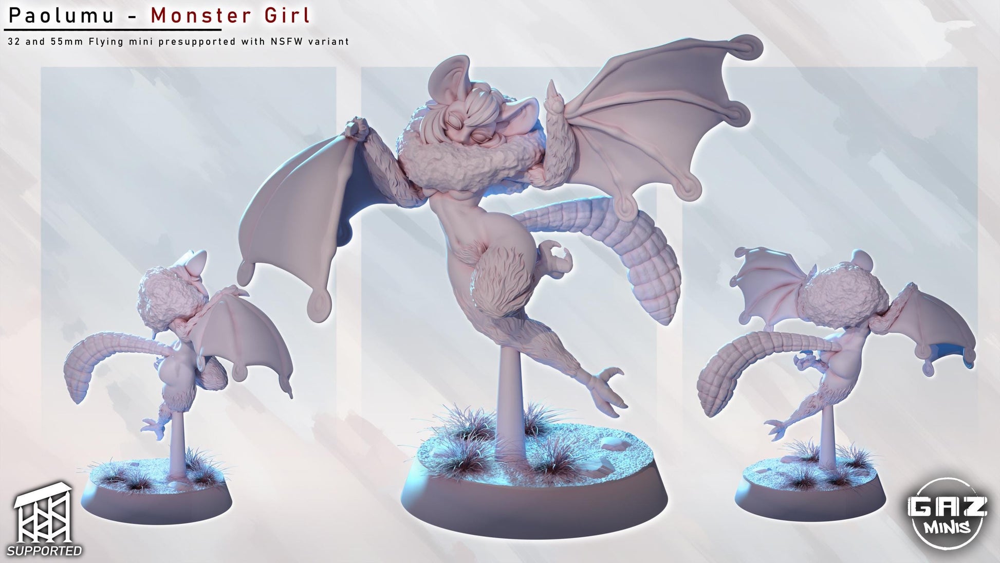 Paolumu - Bat Monster Girl Miniature | Gaz Minis