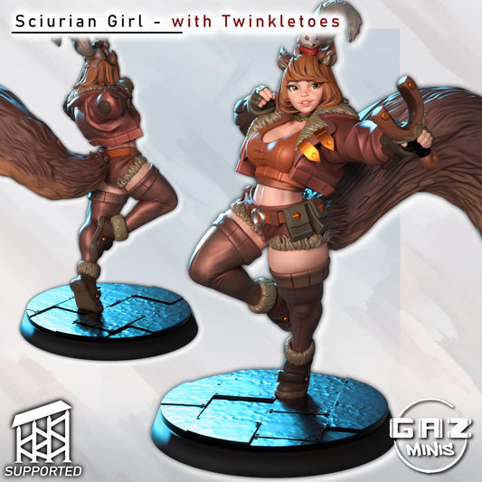 Sciurian Girl Tabletop Miniature | Gaz Minis