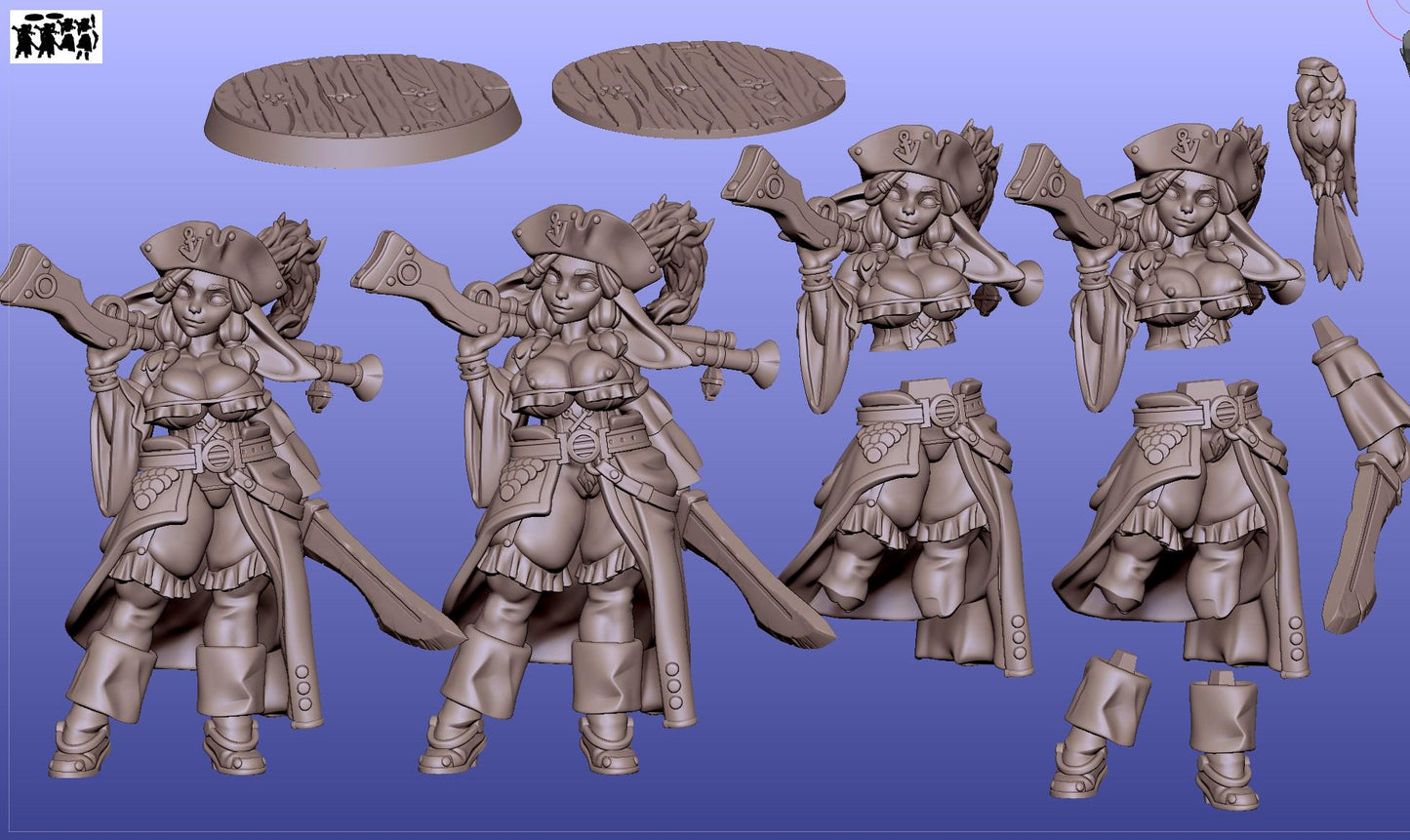 Pirate Goblin Girl Miniature | Gaz Minis