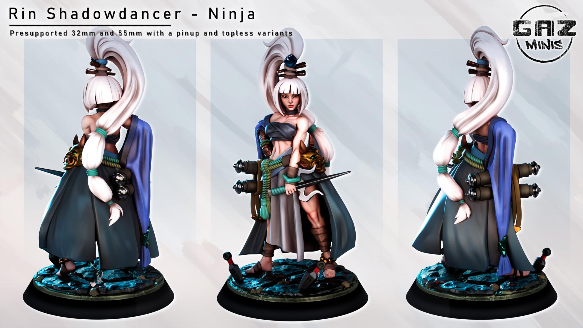 Rin Shadowdancer - Ninja Miniature | Gaz Minis