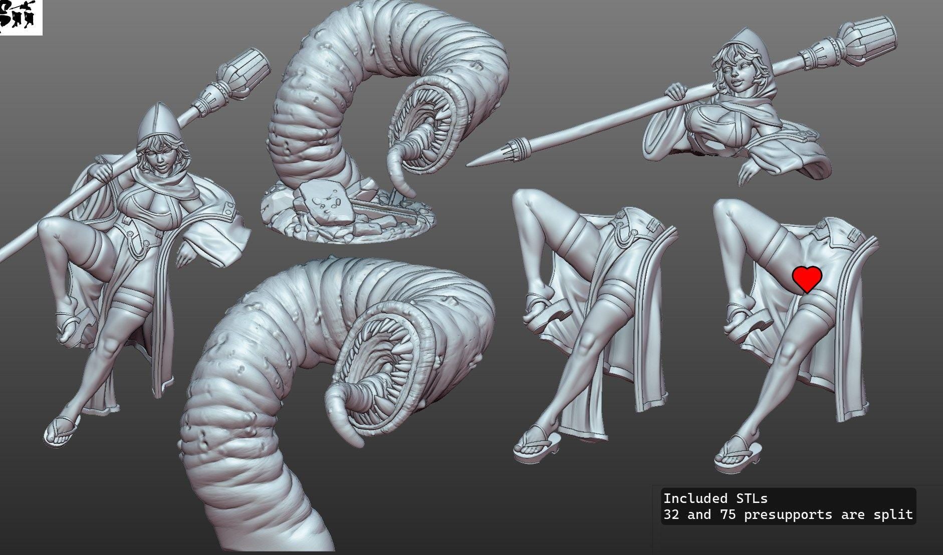 Shae Haren - Worm Tamer Miniature | Gaz Minis
