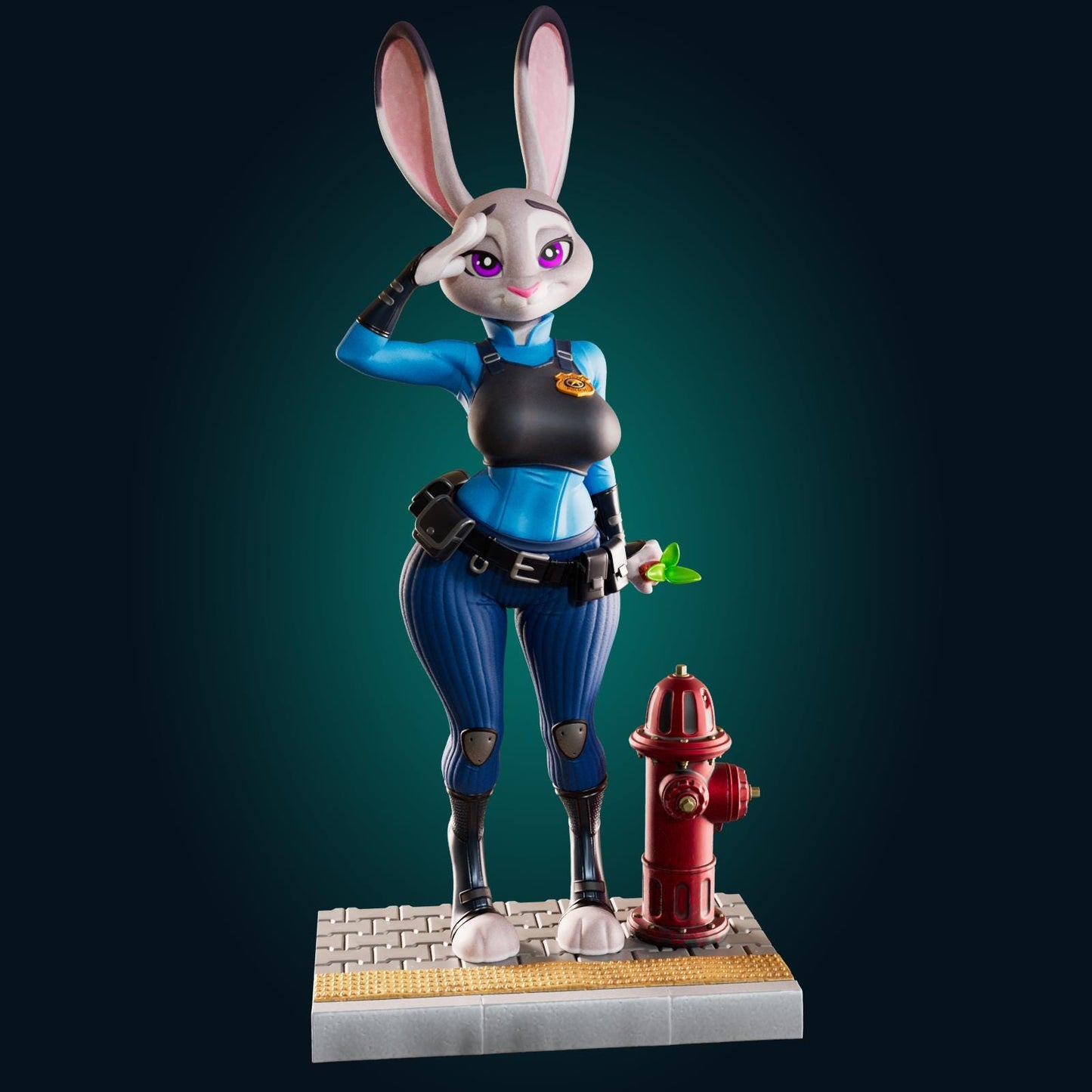 Bunny Cop Model Kit | 3D Resin Printed Figurine | Officer Rhu