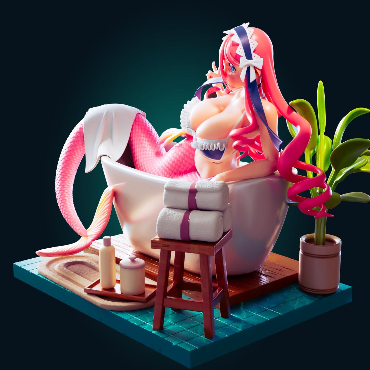 Mermaid Girl Model Kit | 3D Resin Printed Figurine | Officer Rhu