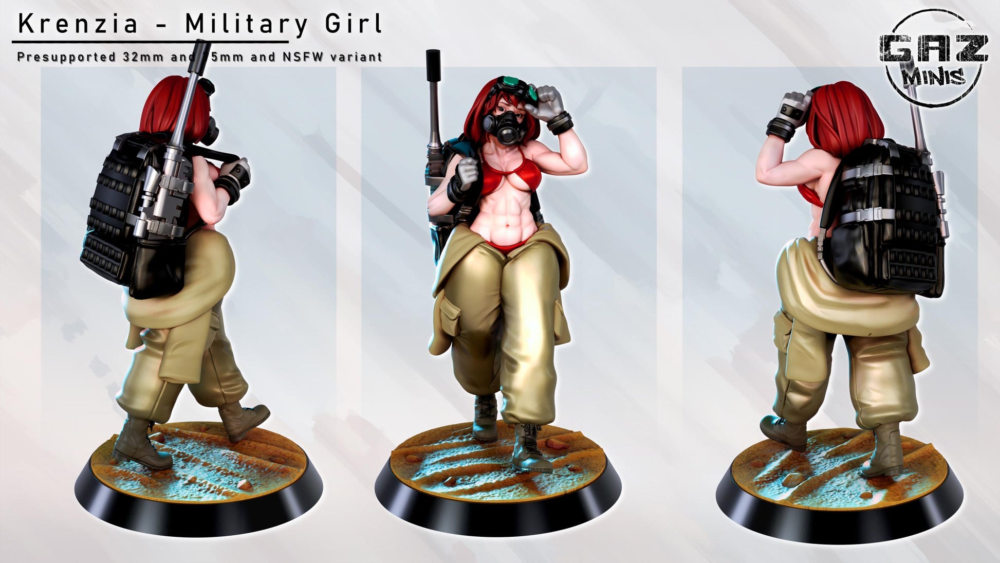 Soldier Girl Miniature | Gaz Minis