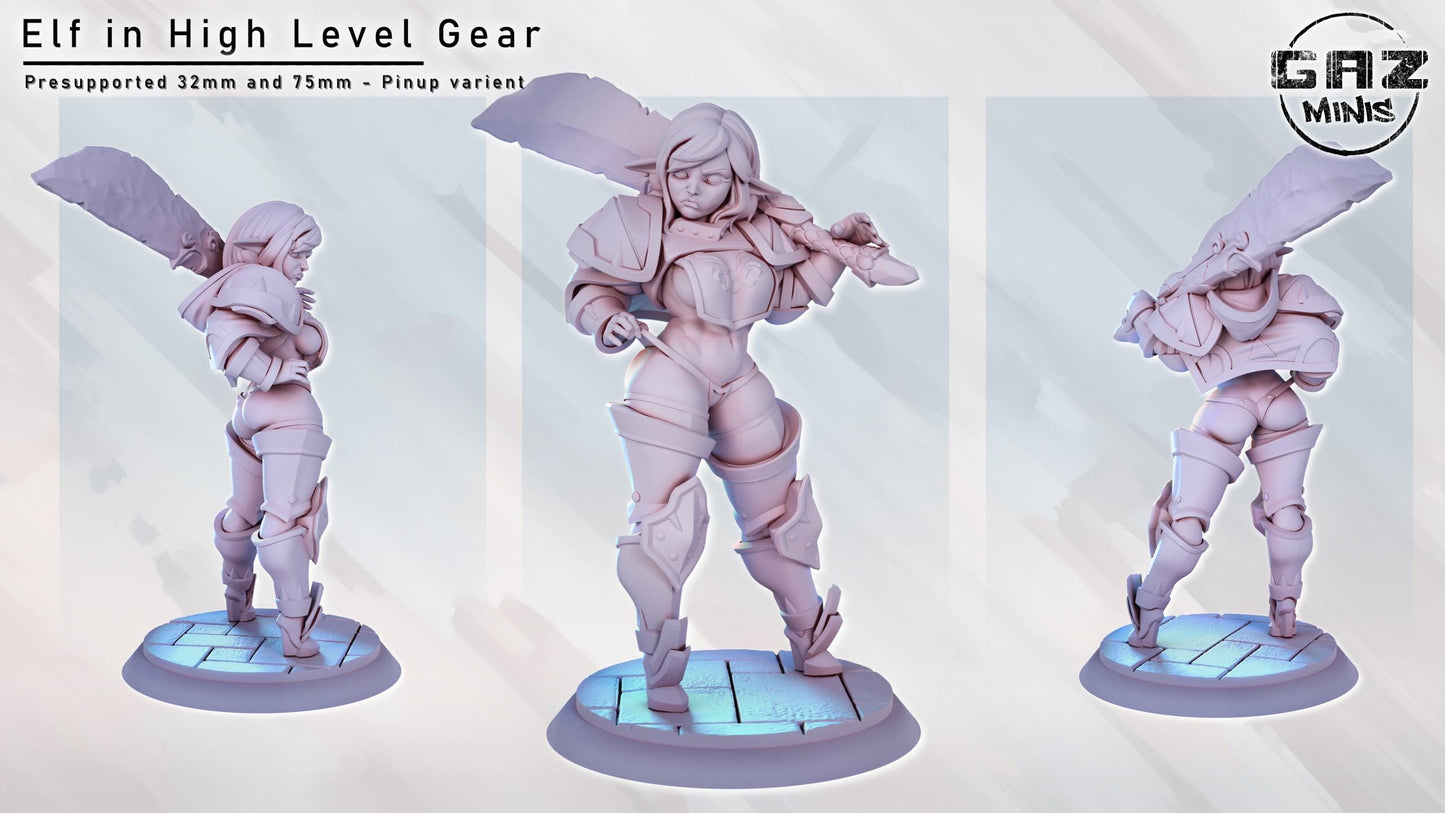 Elf in High Level Gear Miniature | Gaz Minis