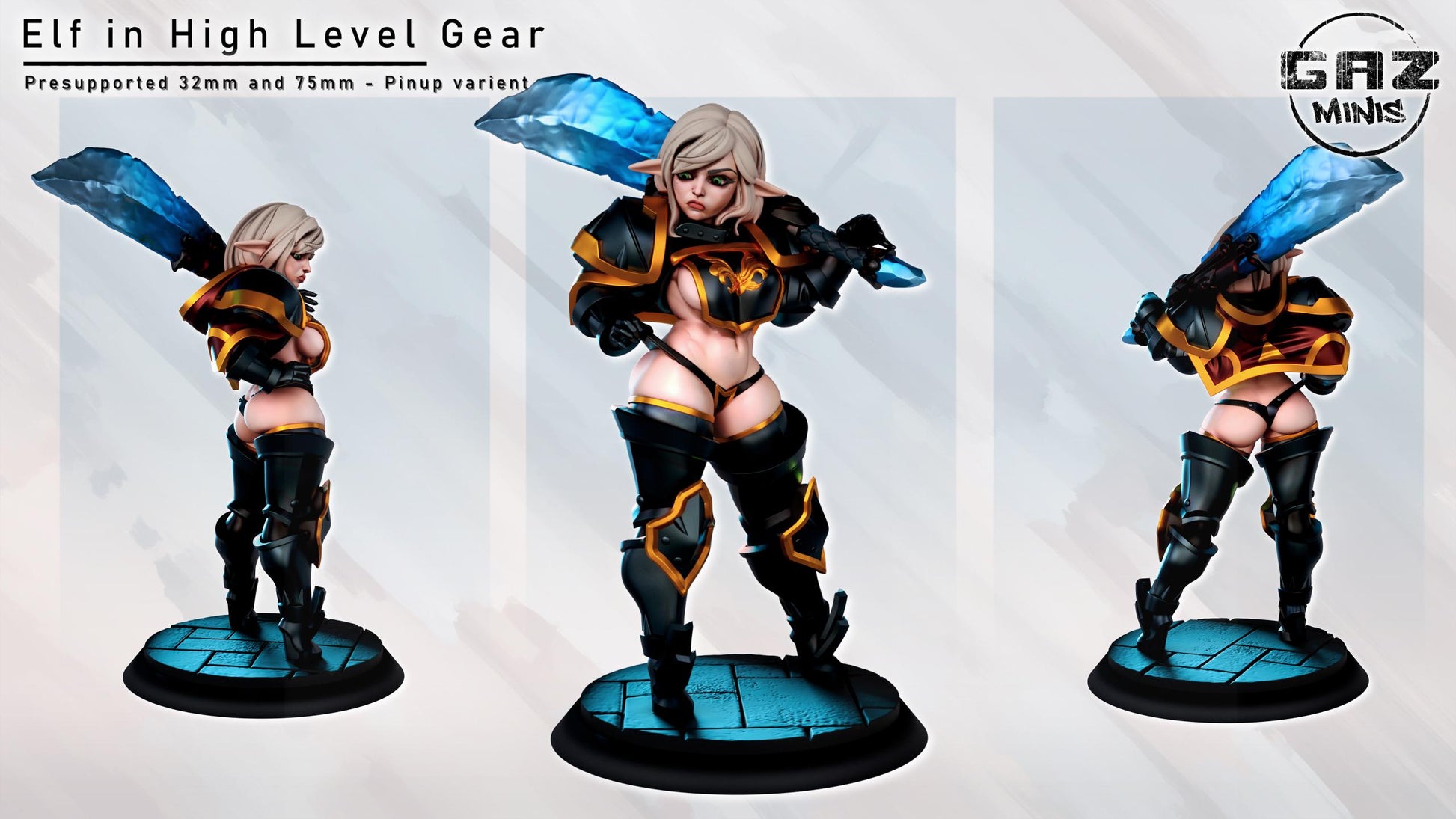 Elf in High Level Gear Miniature | Gaz Minis