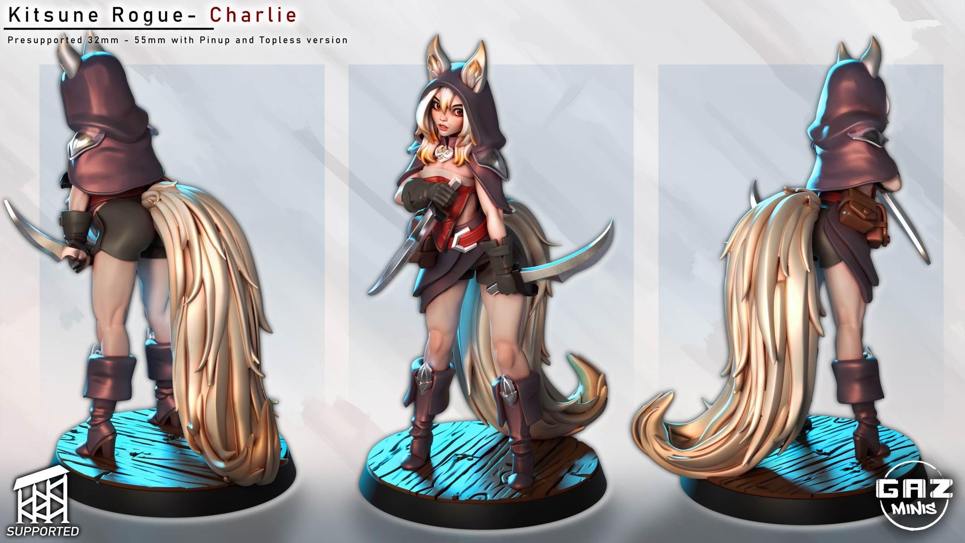 Kitsune Rogue Miniature | Gaz Minis