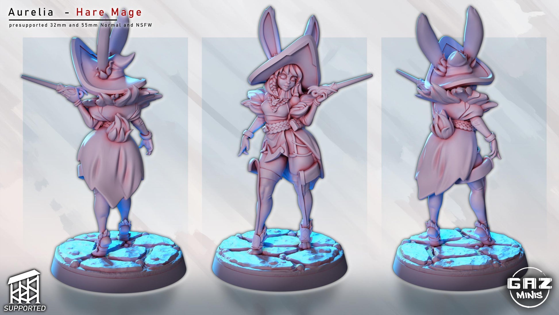 Hare Mage Miniature | Gaz Minis