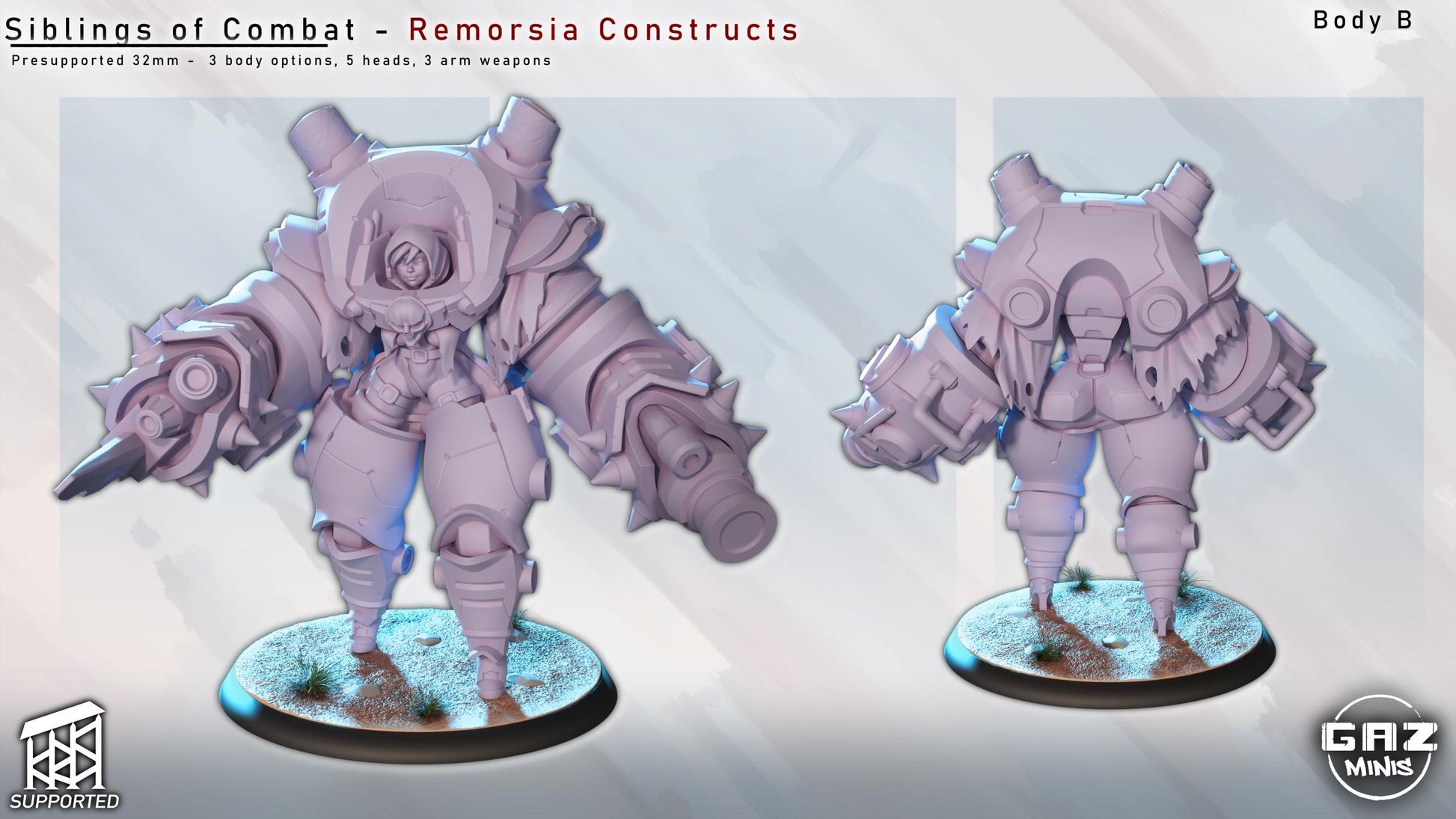 Siblings of Combat - Remorsia Constructs | Gaz Minis
