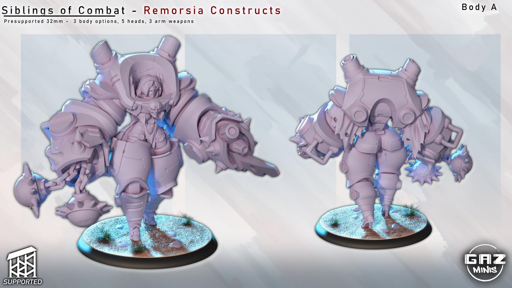 Siblings of Combat - Remorsia Constructs | Gaz Minis