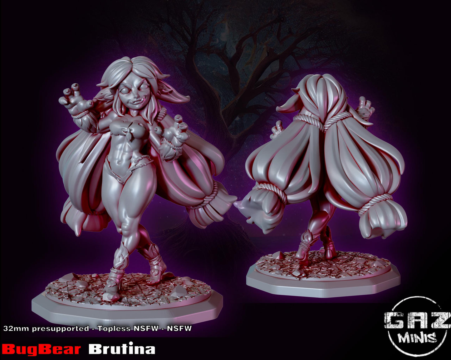 Bugbear Brutina Barbarian Miniature | Gaz Minis