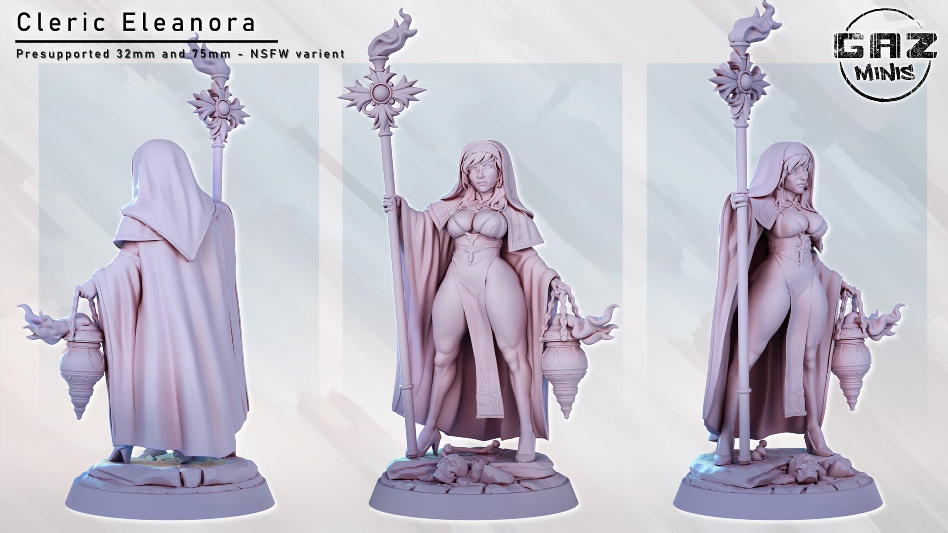 Cleric Elanora Miniature | Gaz Minis