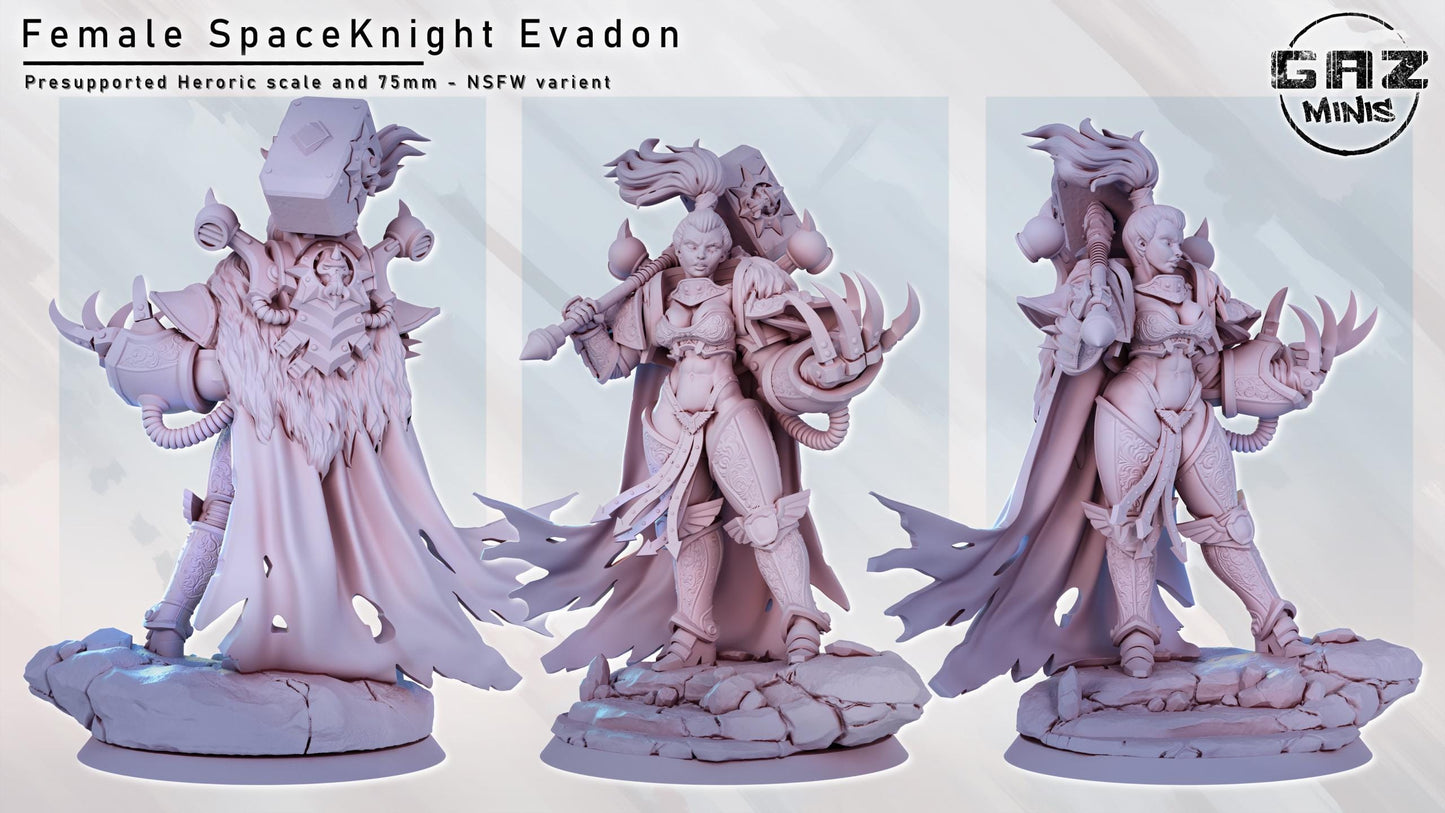 Female Space Knight Miniature | Gaz Minis