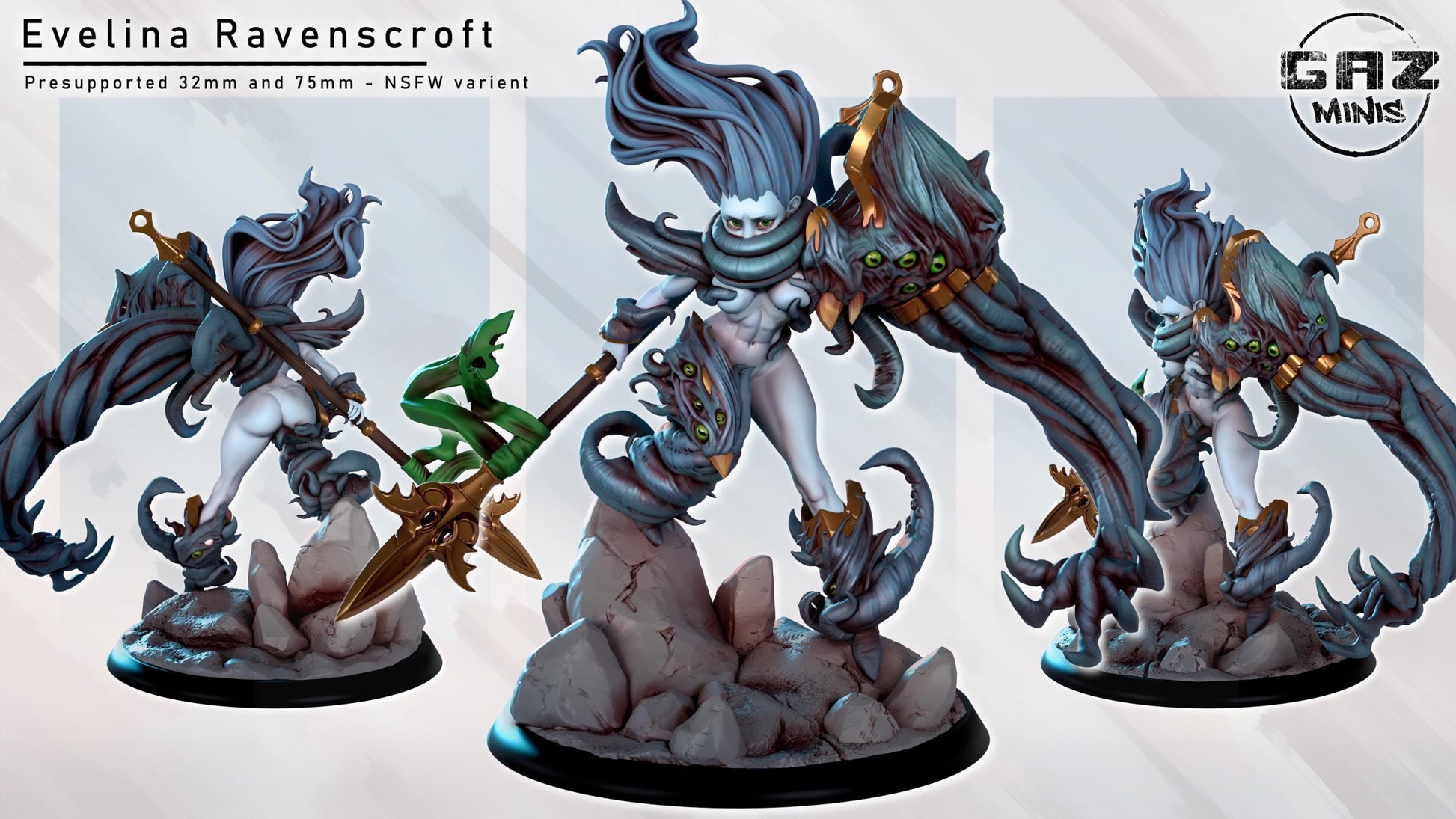 Cursed Warrior Evelina Ravenscroft Miniature | Gaz Minis