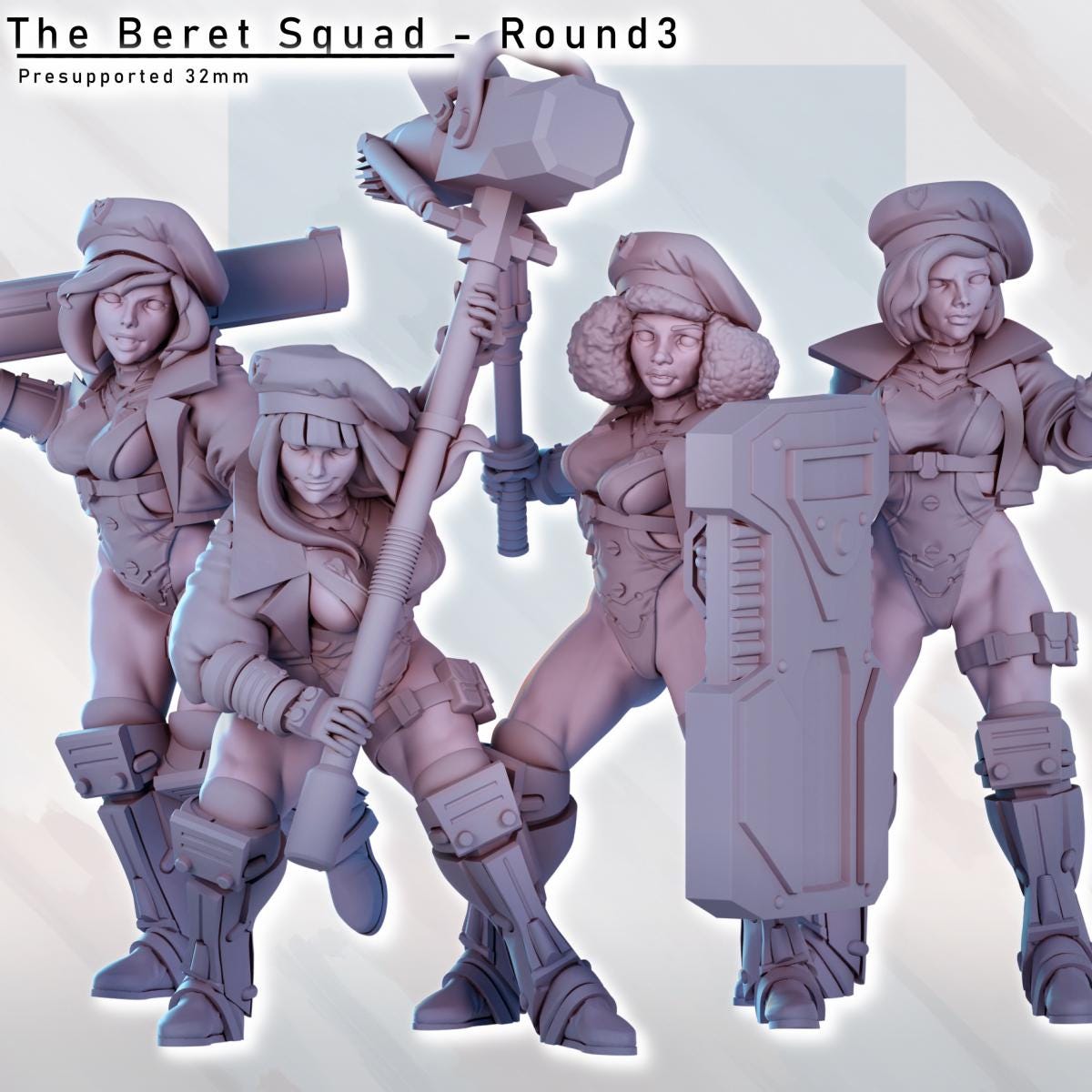 Beret Squad 3 Miniatures | Gaz Minis