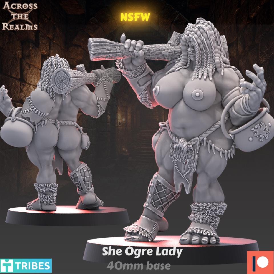 She Ogre Lady Miniature | Across the Realms