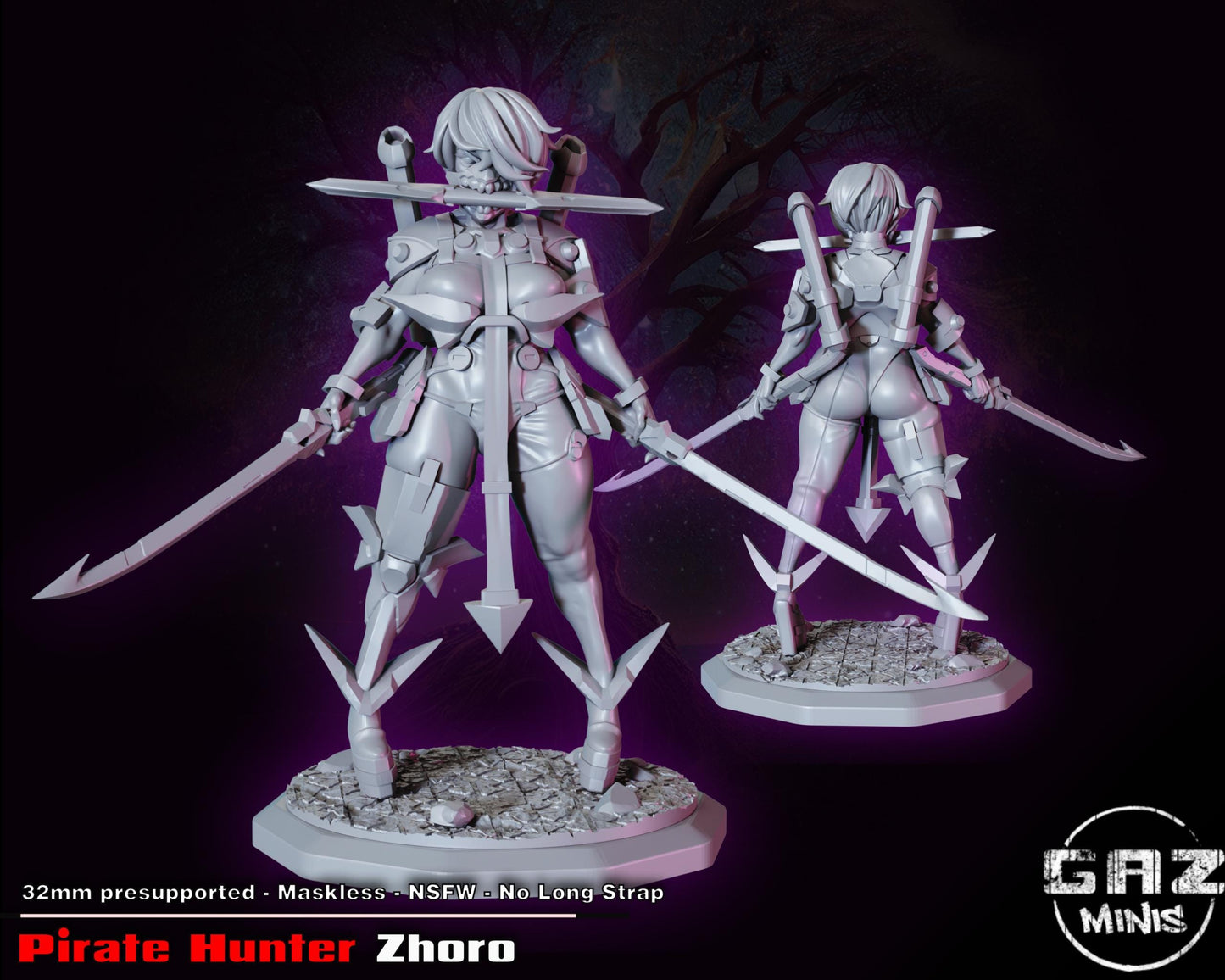 Pirate Hunter Zhoro Miniature | Gaz Minis