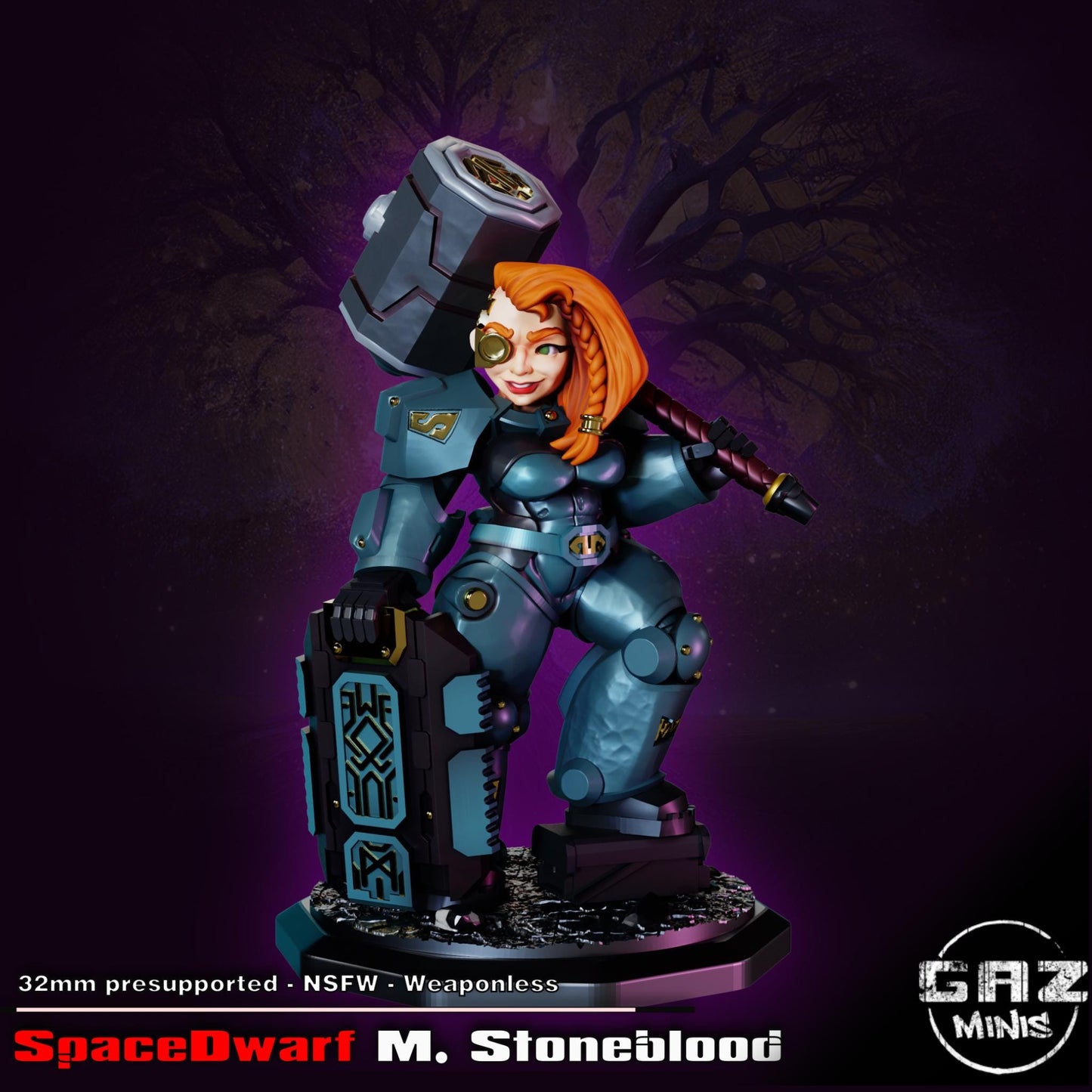 Space Dwarf M. Stoneblood Miniature | Gaz Minis