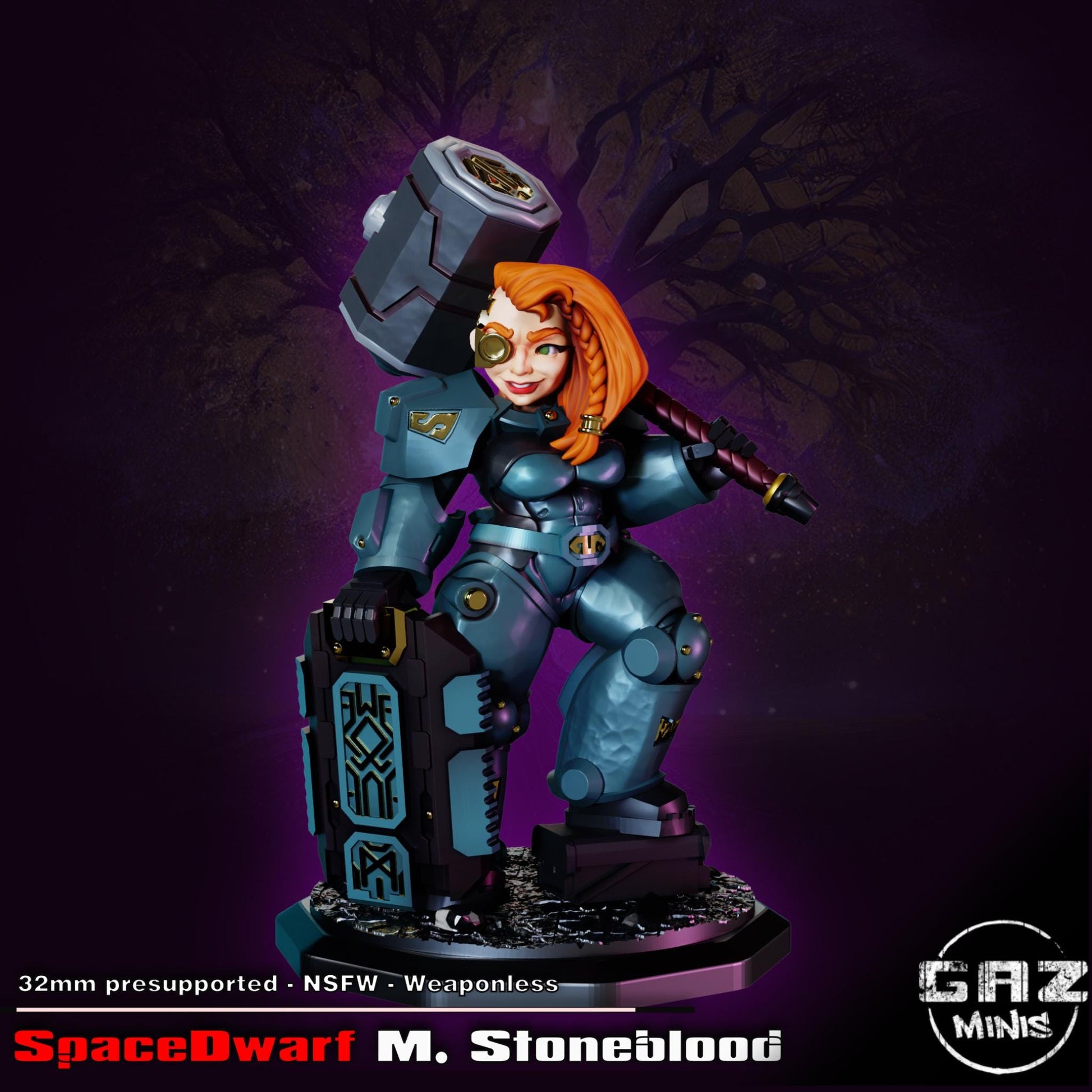 Space Dwarf M. Stoneblood Miniature | Gaz Minis