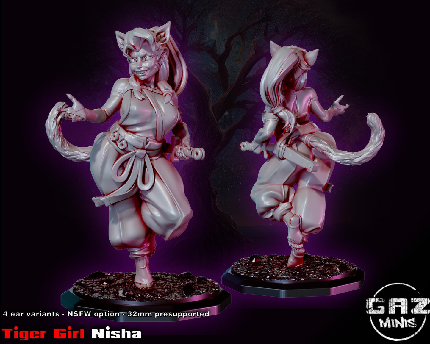 Tiger Girl Nisha Miniature | Gaz Minis