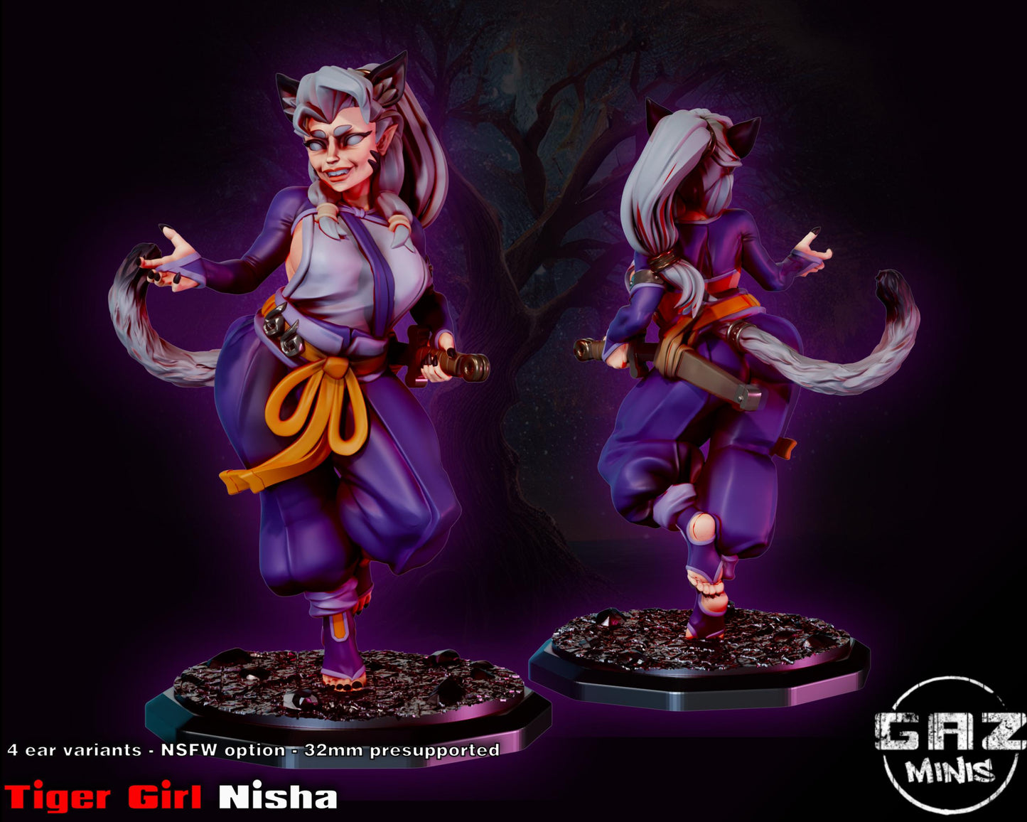 Tiger Girl Nisha Miniature | Gaz Minis