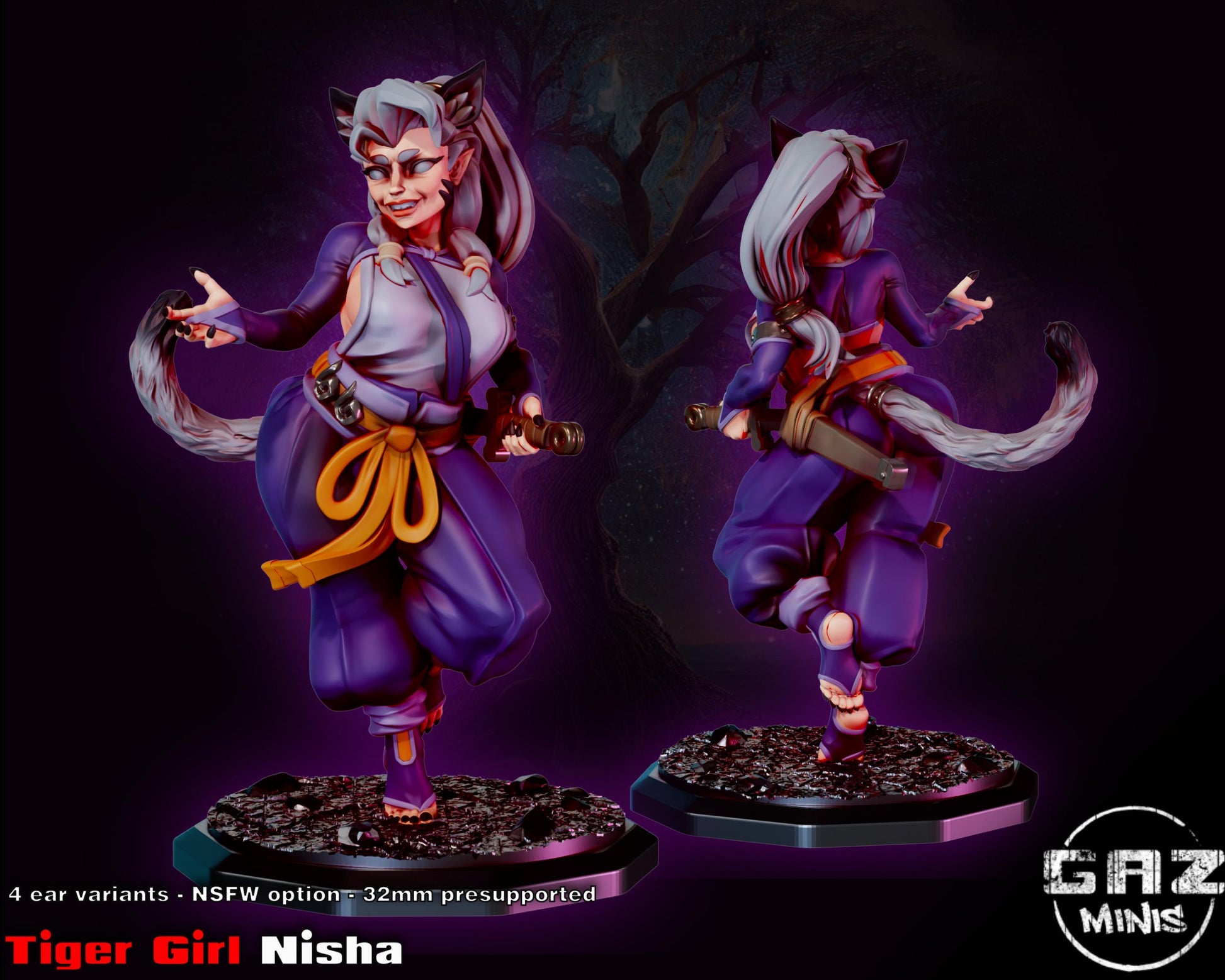 Tiger Girl Nisha Miniature | Gaz Minis