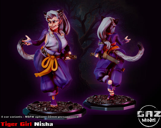 Tiger Girl Nisha Miniature | Gaz Minis