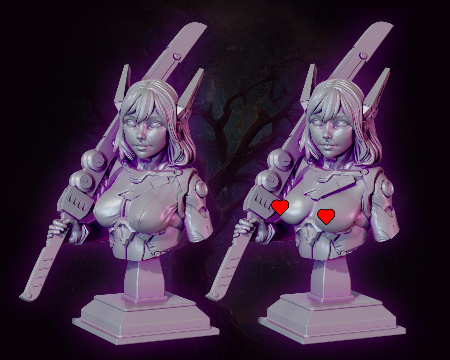 Cyberpunk Twins Miniature | Gaz Minis