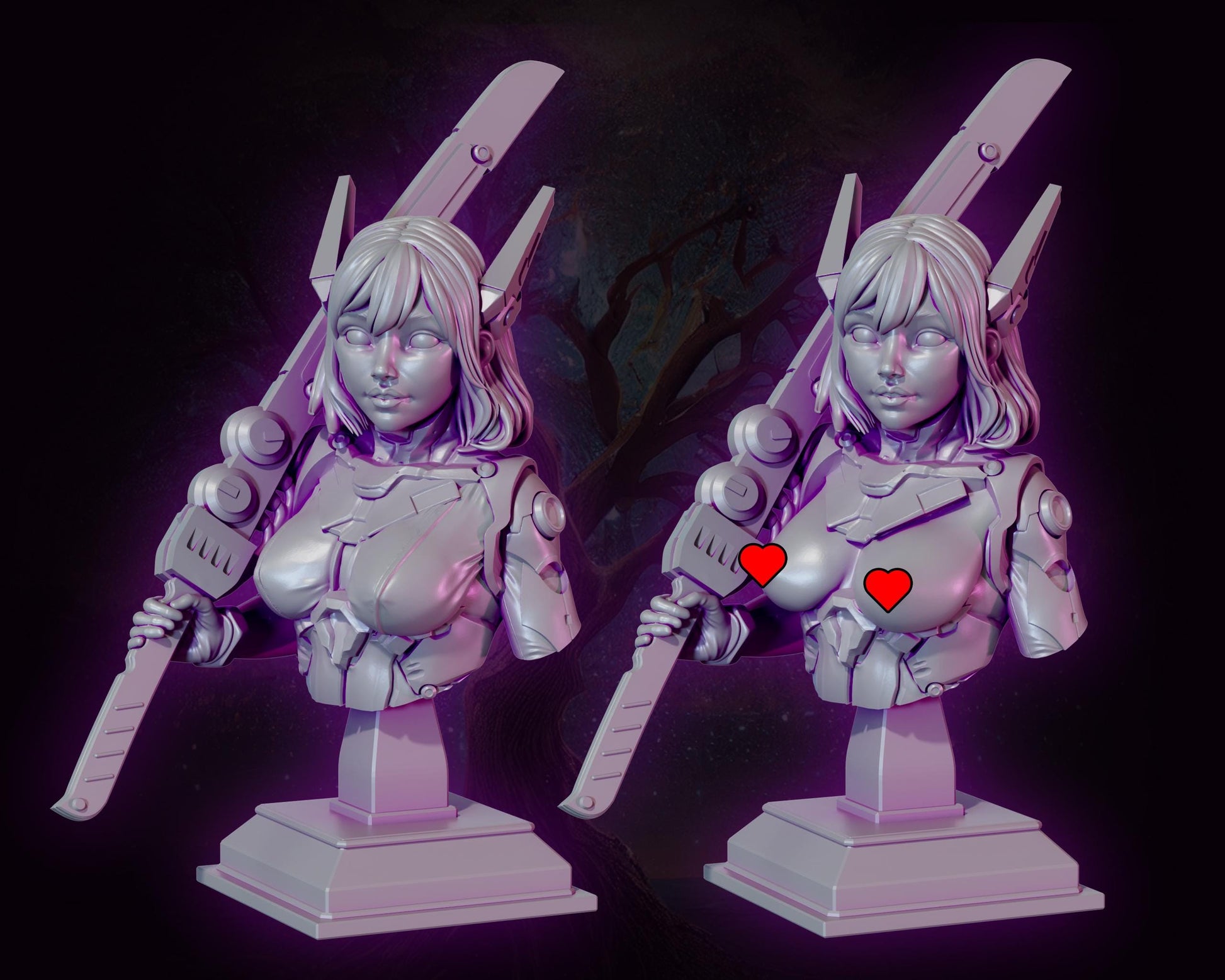 Cyberpunk Twins Miniature | Gaz Minis