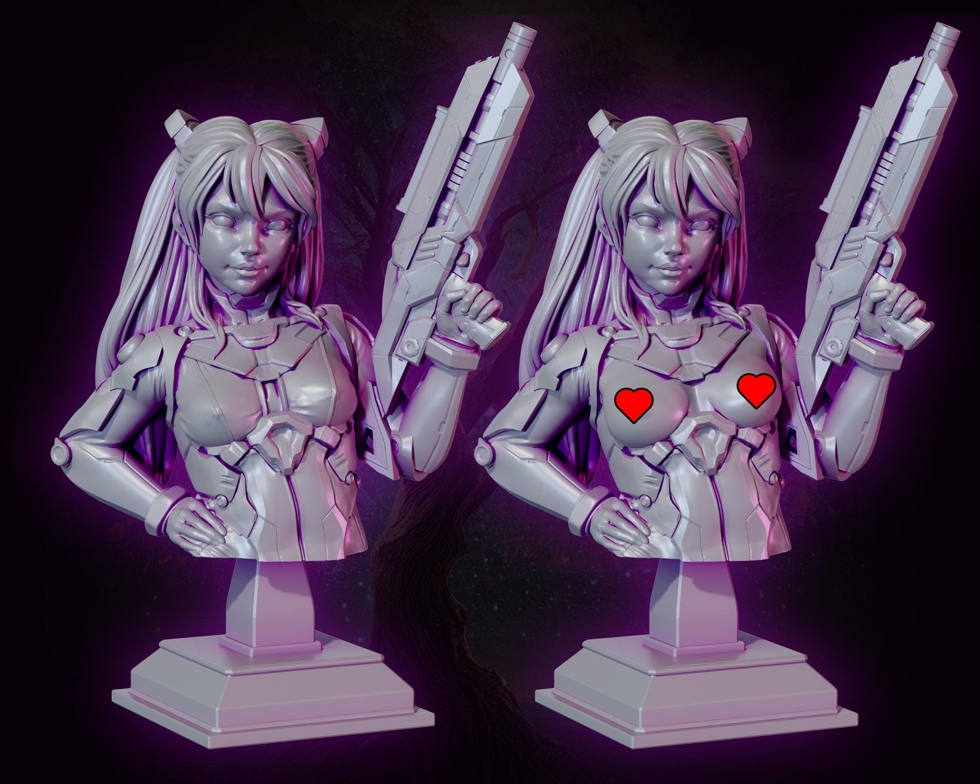Cyberpunk Twins Miniature | Gaz Minis
