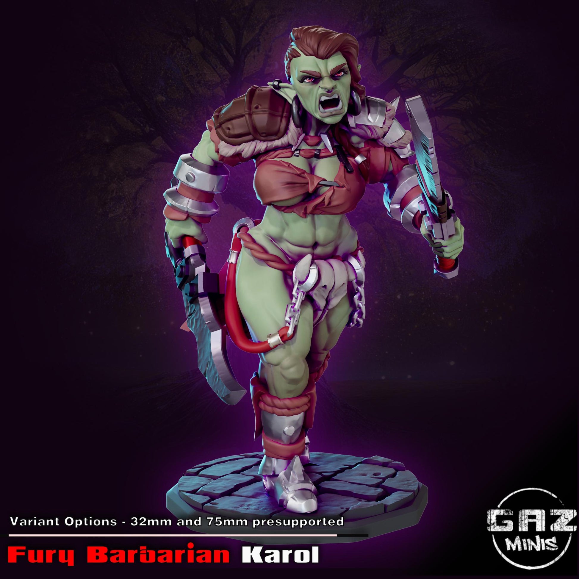 Fury Barbarian Miniature | Gaz Minis