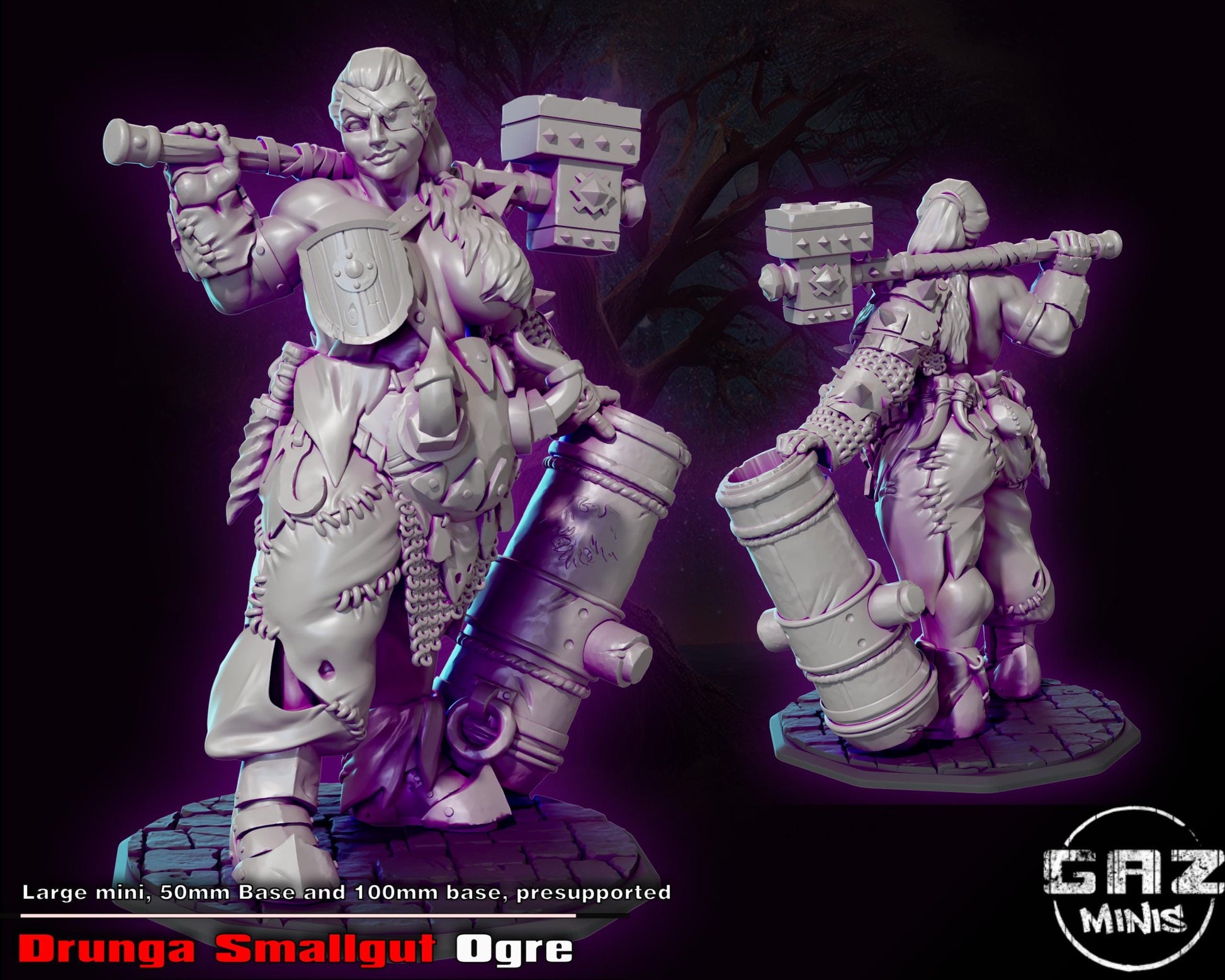 Drunga Smallgut Ogre Miniature | Gaz Minis