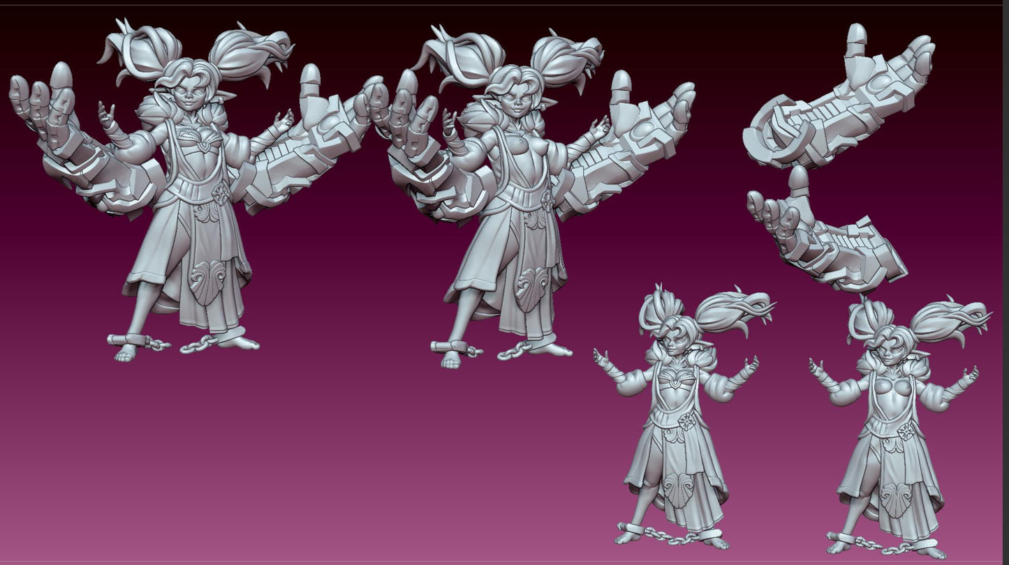 Mecha Goblin Girl Miniature | Gaz Minis