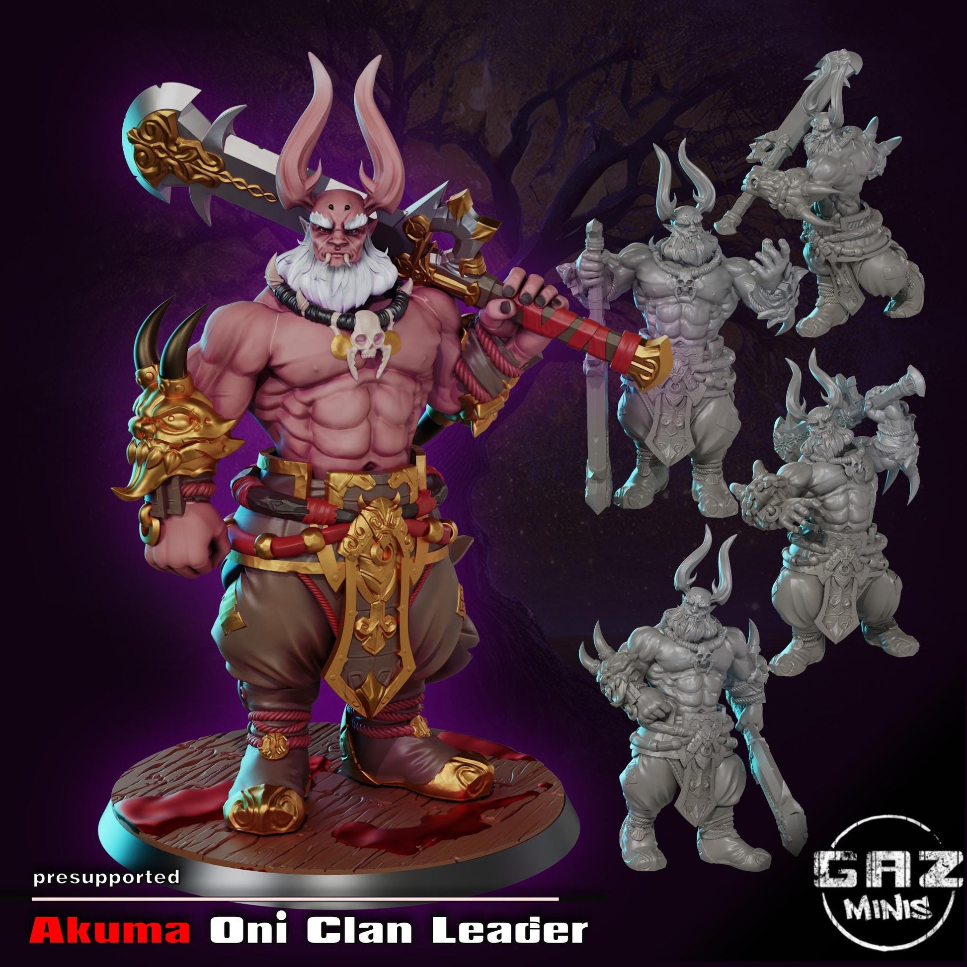 Oni Clan Leader Miniature | Gaz Minis