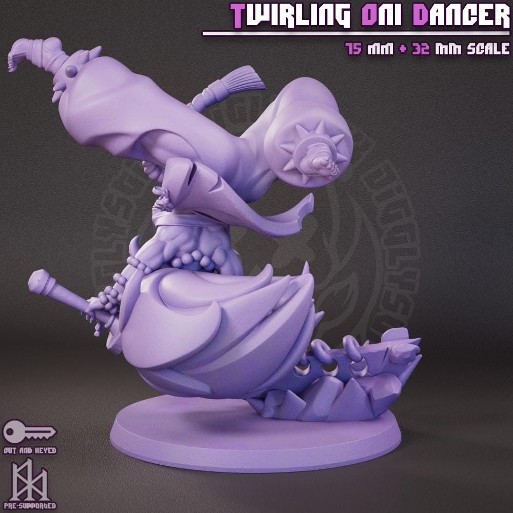 Twirling Oni Dancer Miniature | Jigglystix