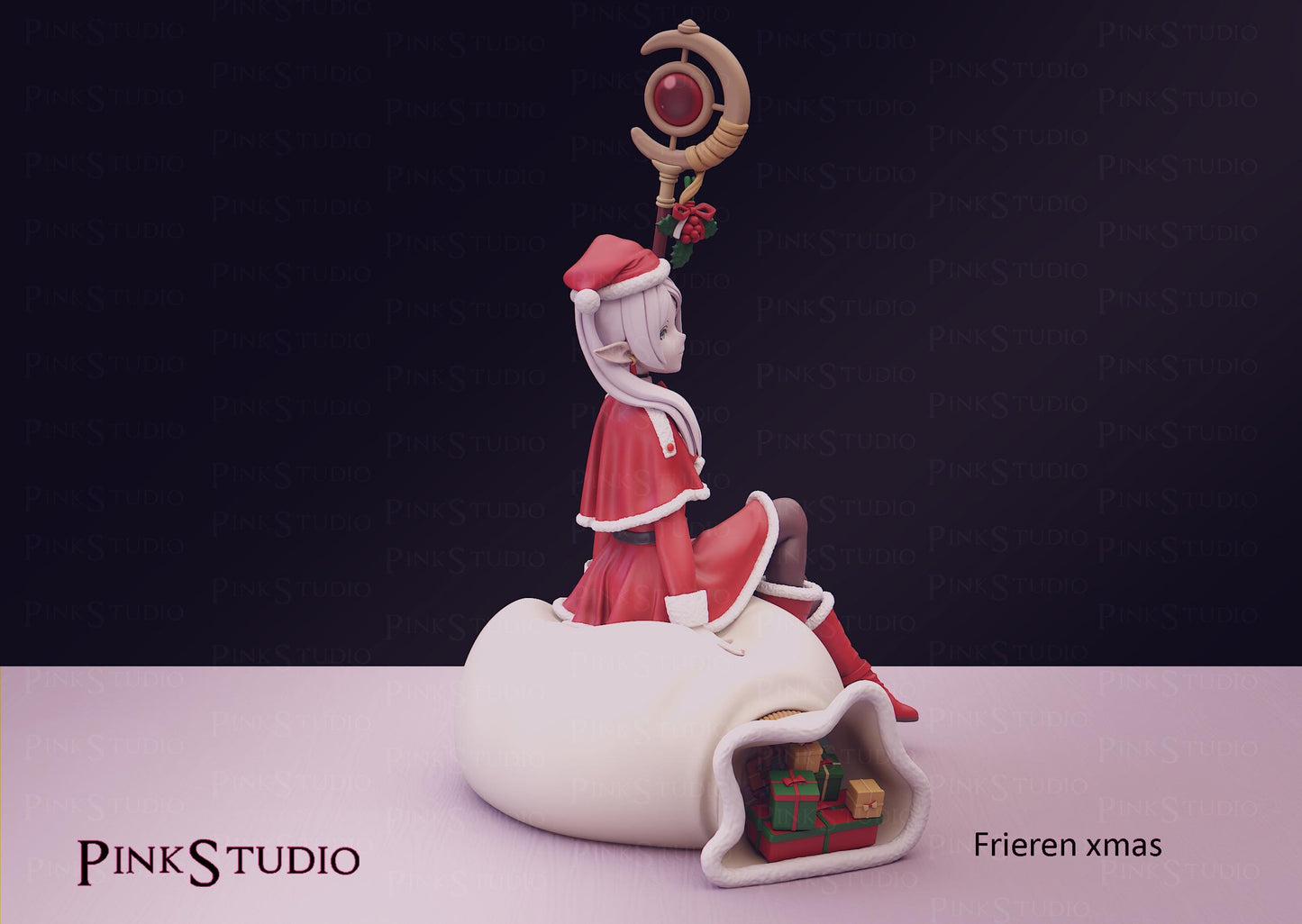 Christmas Elf Model Kit | 3D Resin Printed Figurine | Pink Studio