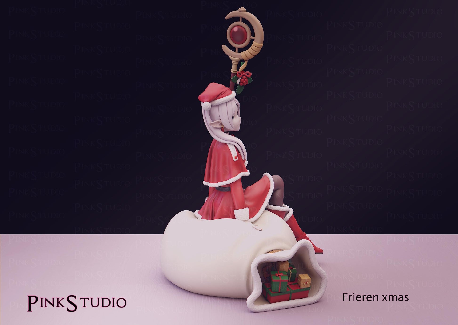 Christmas Elf Model Kit | 3D Resin Printed Figurine | Pink Studio