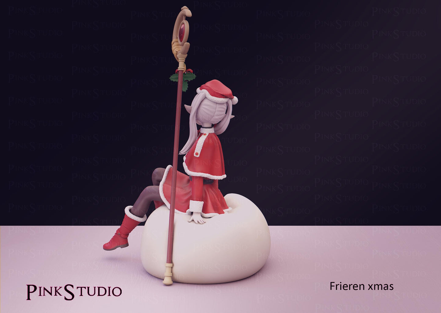 Christmas Elf Model Kit | 3D Resin Printed Figurine | Pink Studio