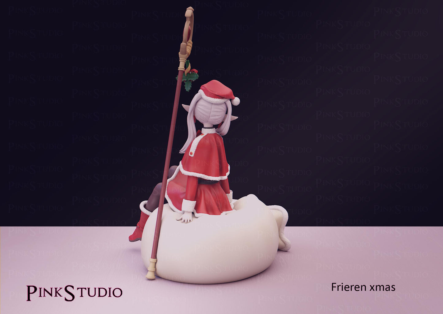 Christmas Elf Model Kit | 3D Resin Printed Figurine | Pink Studio