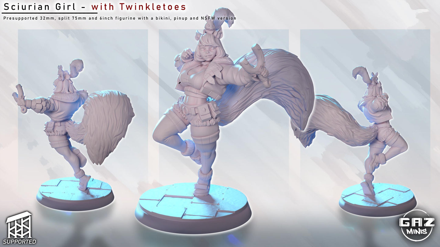 Sciurian Girl Tabletop Miniature | Gaz Minis