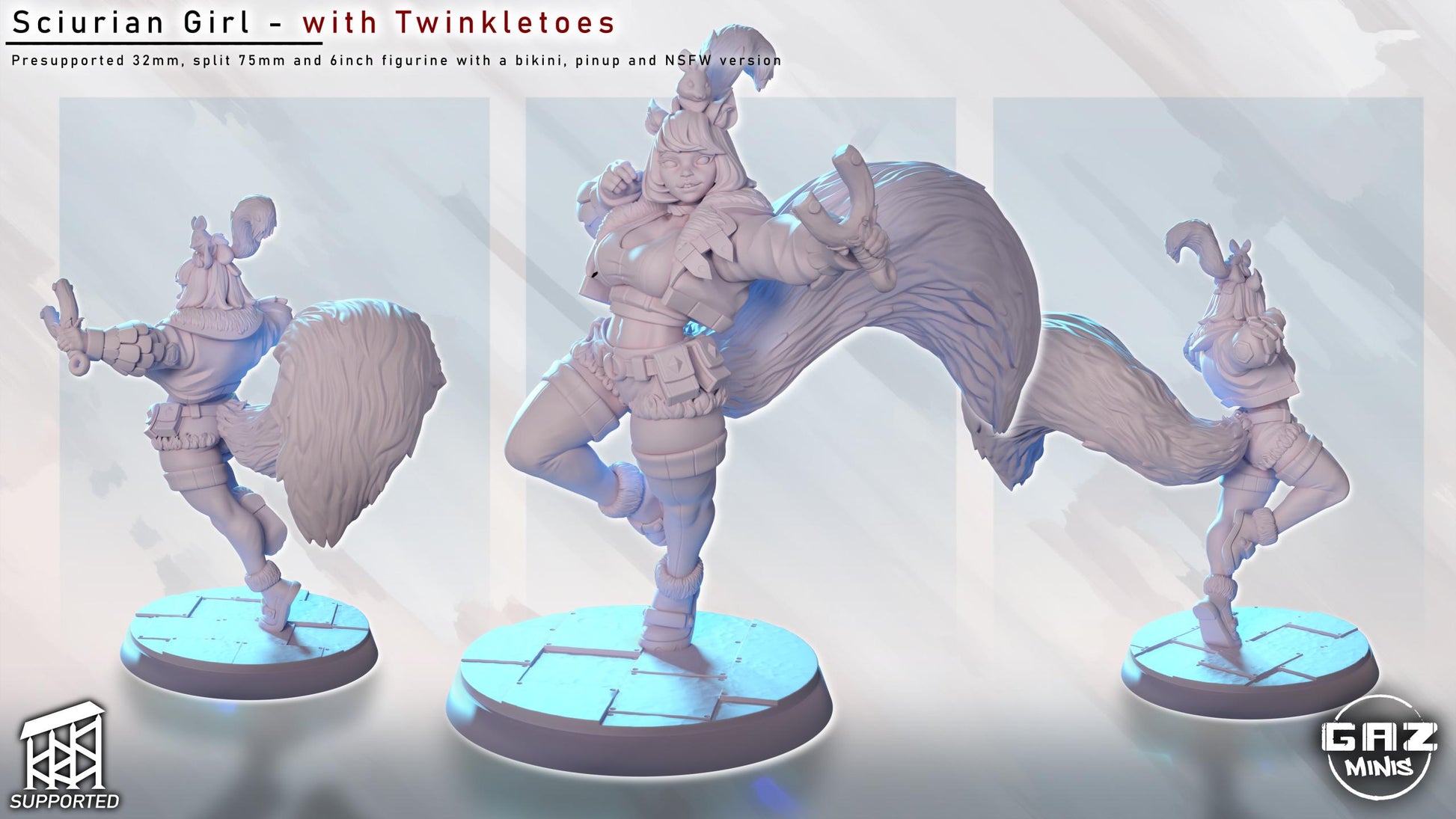 Sciurian Girl Tabletop Miniature | Gaz Minis