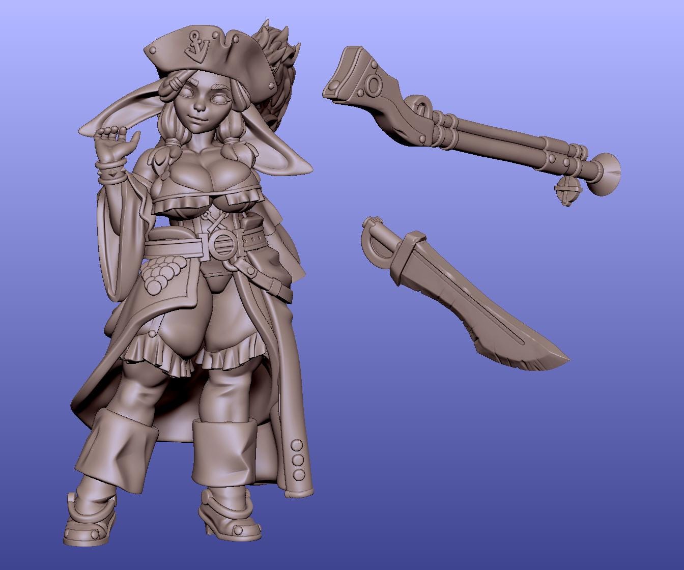 Pirate Goblin Girl Miniature | Gaz Minis